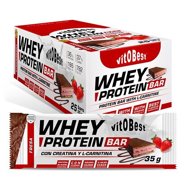 Whey Protein + L-Carnitina Bar do fabricante VitoBest suplemento de barrinhas de proteína