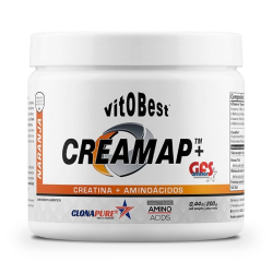 Creamap® + GFS Aminos apresentação de 200g do fabricante VitoBest complemento alimentar de pre workout sem estimulantes