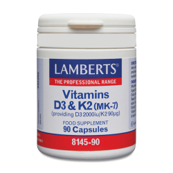 Vitamina D3 y K2 - 90 Cápsules [Lamberts]