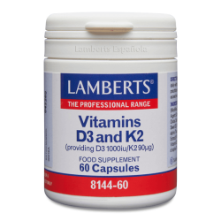 Vitamina D3 e K2 de 60 cápsulas por Lamberts
