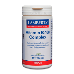 Complexo Vitamina B-100- 60 comprimidos apresentação de lamberts feito por Lamberts complemento alimentar de complexos multivita