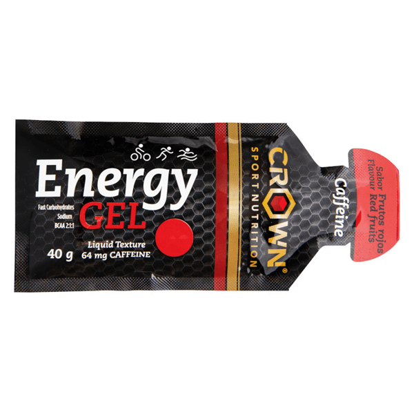 Energy gel with caffeine de 40g feito por Crown Sport suplemento de gels e barrinhas