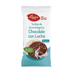 Tortitas de Arroz Integral Chocolate con Leche Bio - 100g [El Granero]