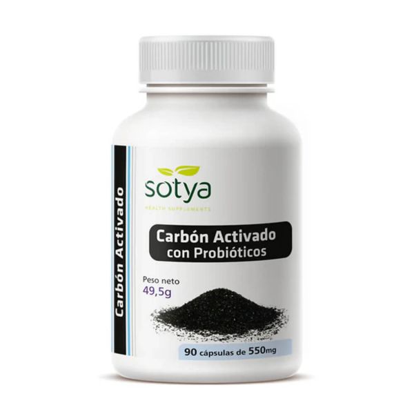 Activated carbon with probiotics 550mg - 90 capsules